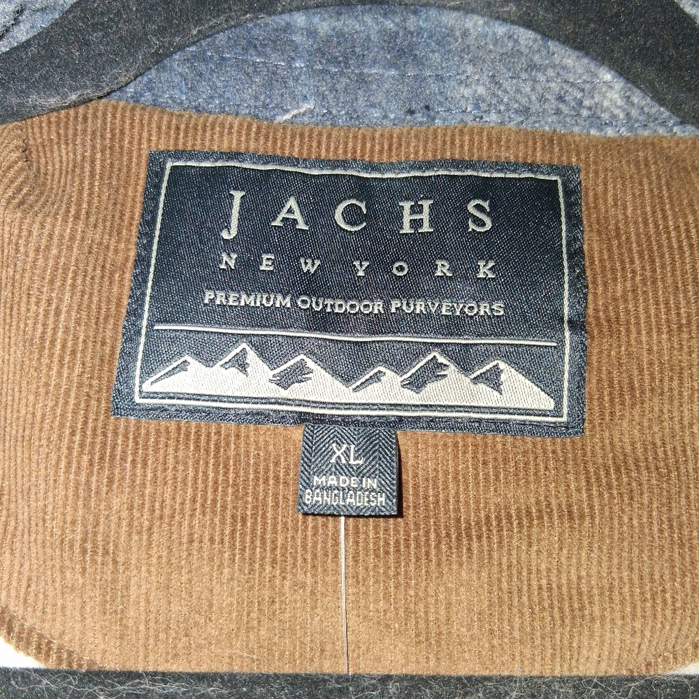 MEN'S JACHS NY WOOL BLEND QUILTED SHERPA LINED GRAY PLAID SHIRT JACKET. XL. - Picture 8 of 10